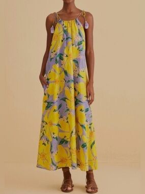 Farm Rio Pietra Floral Lilac Dress